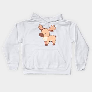 Simple drawn moose Kids Hoodie